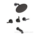 Matt Black Wall Mounted Luxury Shower Head